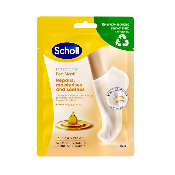 Scholl Pedimask Triple Oil fotmaske sokker 1 par