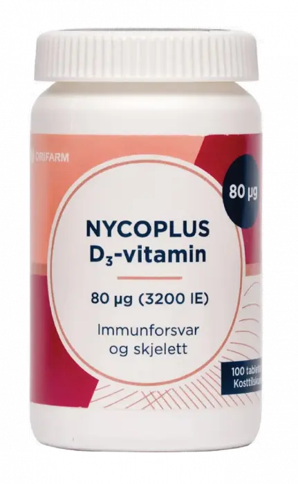 Nycoplus D3-vitamin 80mcg tabletter 100stk