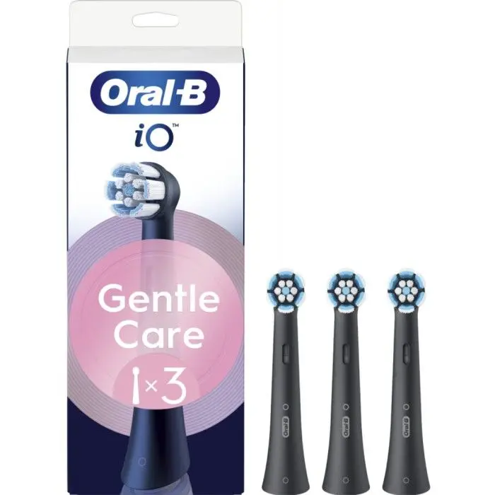 Oral-B iO Gentle Care børstehoder Svart 3 stk