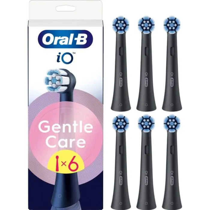 Oral-B iO Gentle Care børstehoder Svart 6 stk