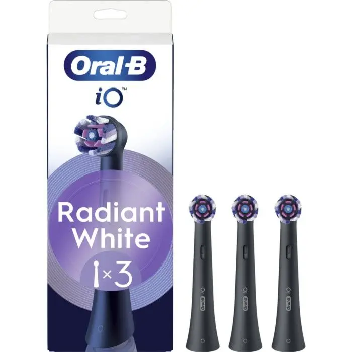 Oral-B iO Radiant White børstehoder Svart 3 stk