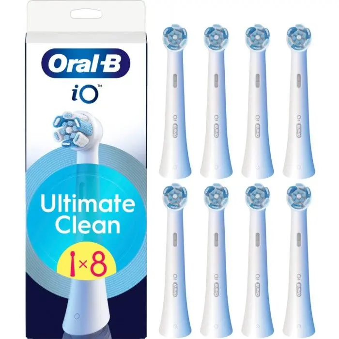 Oral-B iO Ultimate Clean børstehoder Hvit 8 stk