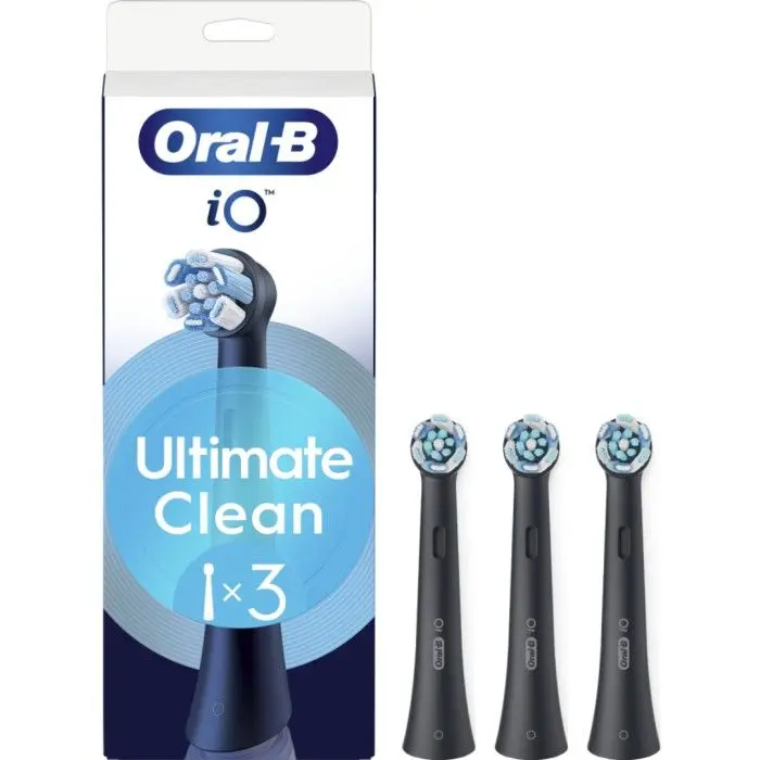 Oral-B iO Ultimate Clean børstehoder Svart 3 stk