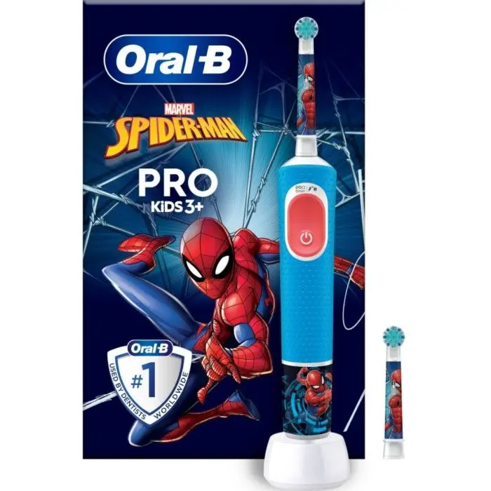 Oral-B Pro Kids elektrisk tannbørste Spider-Man med 2 børstehoder 3+ år