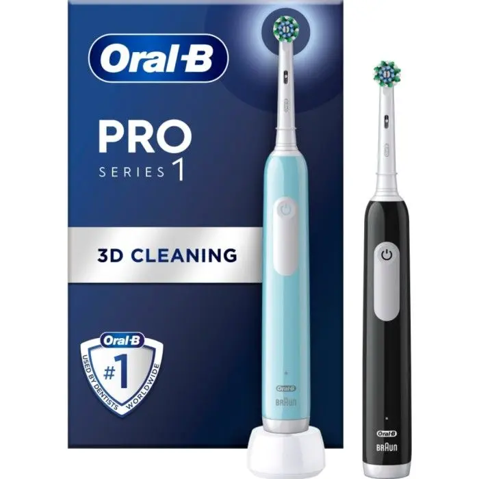 Oral-B Pro Series 1 duo-pack elektriske tannbørster Blå & Svart