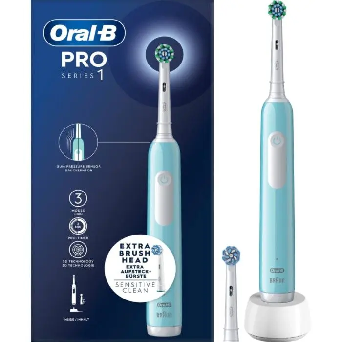 Oral-B Pro Series 1 elektrisk tannbørste Blå med 2 børstehoder