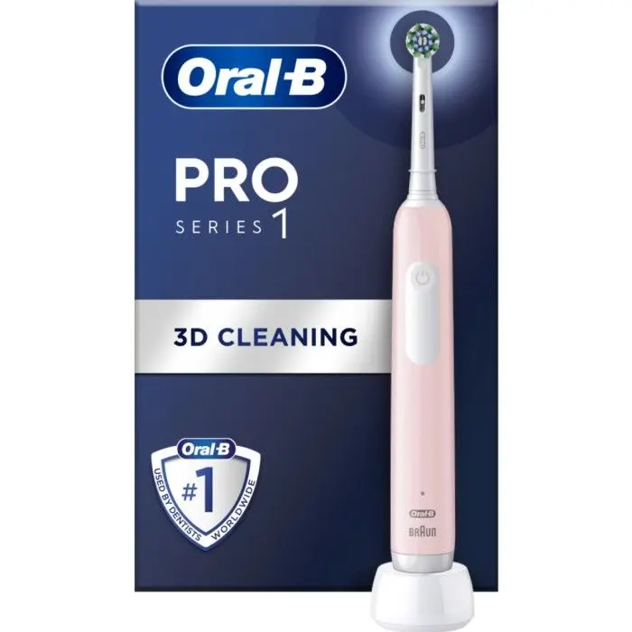 Oral-B Pro Series 1 elektrisk tannbørste Rosa med 2 børstehoder
