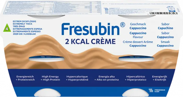 Fresubin 2 kcal Crème næringskrem nougatsmak 4x125 g