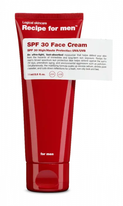 Recipe for men Face Cream SPF 30 75 ml