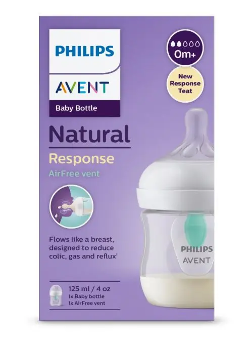 Phillips Avent Baby Bottle Natural Response AirFree Vent 0 mnd+ 125 ml