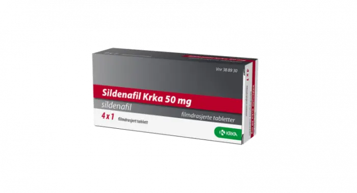 Sildenafil Krka 50 mg tabletter 4 stk