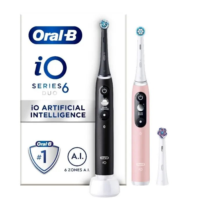 Oral-B iO 6 Duo elektrisk tannbørste med ekstra børstehoder
