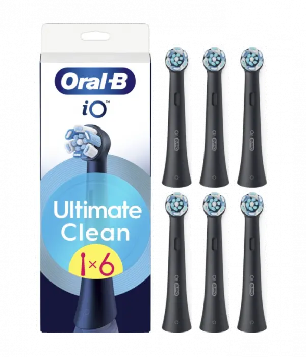 Oral-B iO Ultimate Clean børstehoder Svart 6 stk
