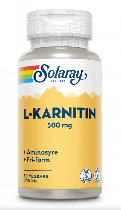 Solaray L-karnitin 500 mg 30 kapsler
