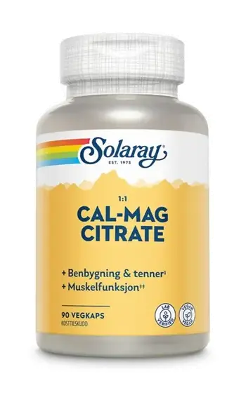 Solaray Kalsium-Magnesium 2:1 90 kapsler
