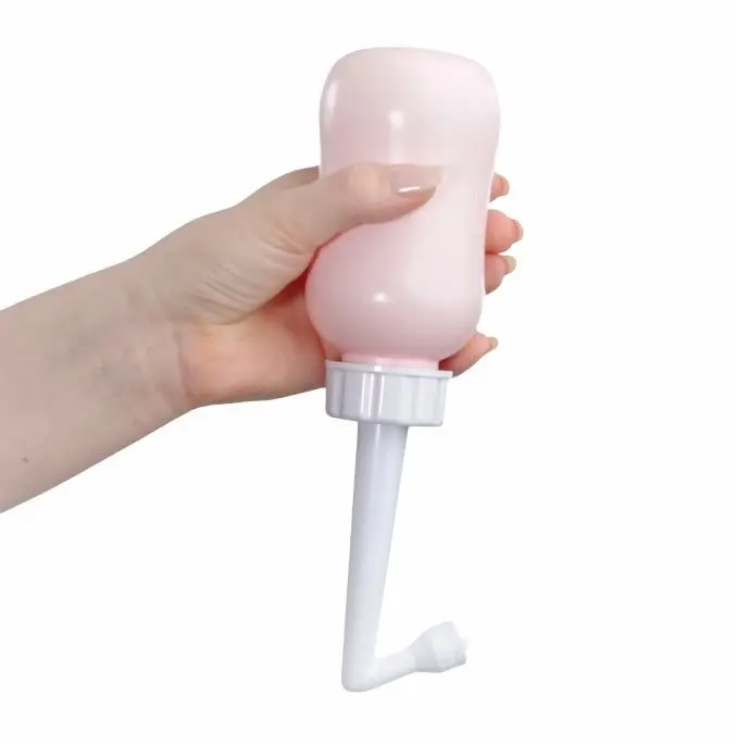 Fødebagen skylleflaske rosa 350 ml