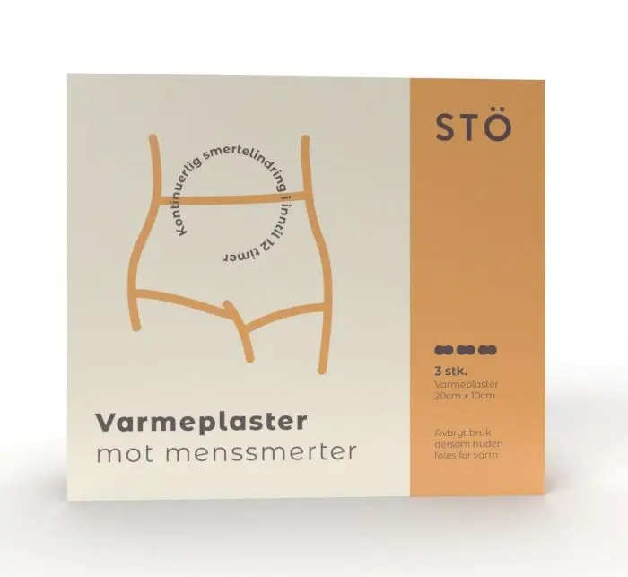 STÖ varmeplaster mot menssmerter 3 stk