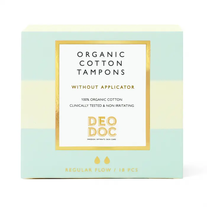 DeoDoc tampong regular flow utan applikator 18 stk