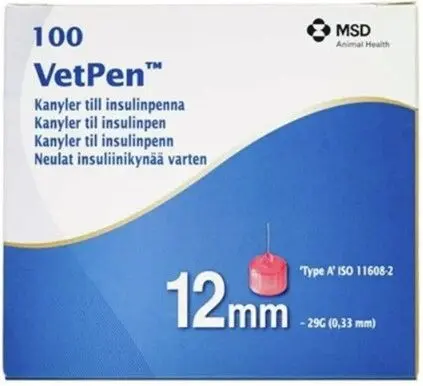 Vetpen kanyle til insulinpenn 12 mm 100 stk