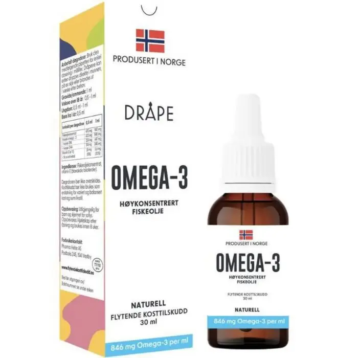 Dråpe Omega-3 dråper naturell 30 ml