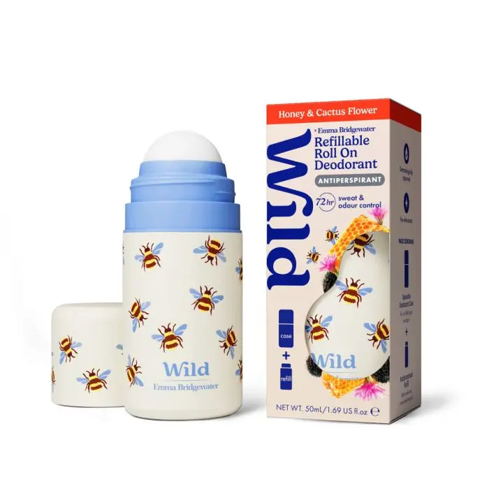Wild Deo Roll On Antiperspirant Bee Case Honey Cactus Flower startpakke 50 ml