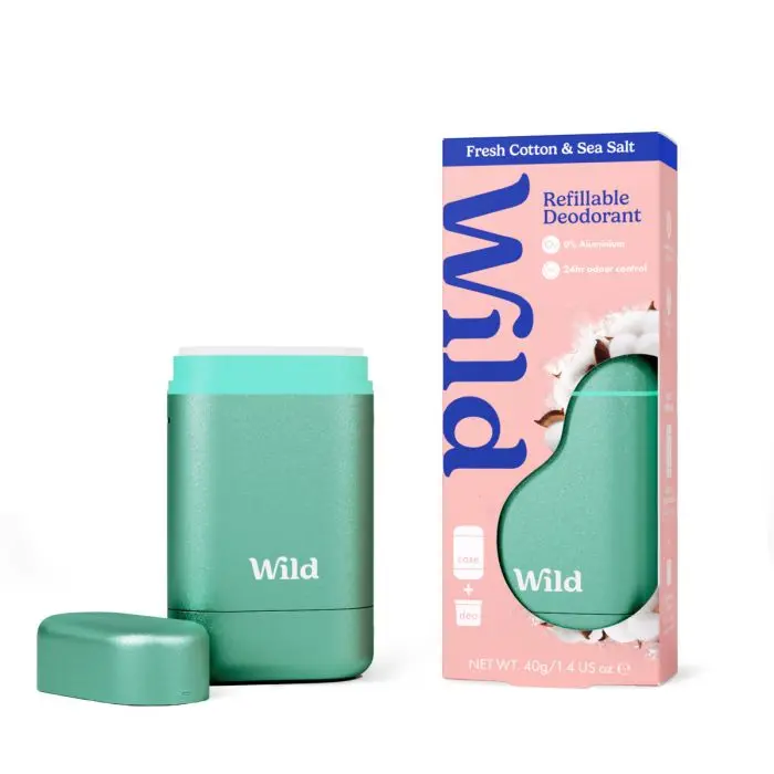 Wild Deodorant Starter Pack Fresh Cotton & Sea Salt 139 g