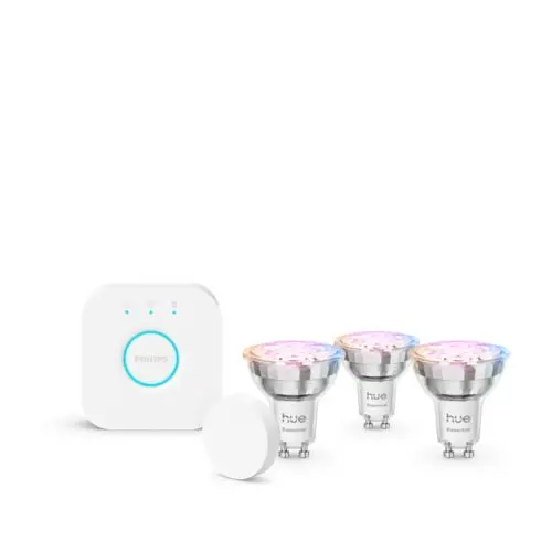 Essential starter kit: 3 stk. GU10 lyspærer (345 lm) + Smart button