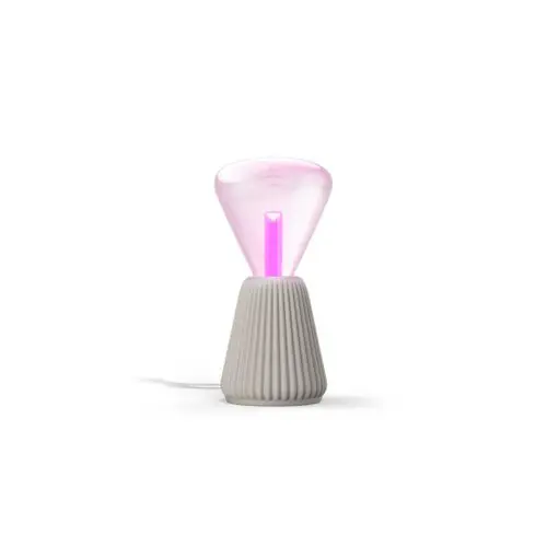 Lightguide trekant + cone bordlampe (sandfarget)
