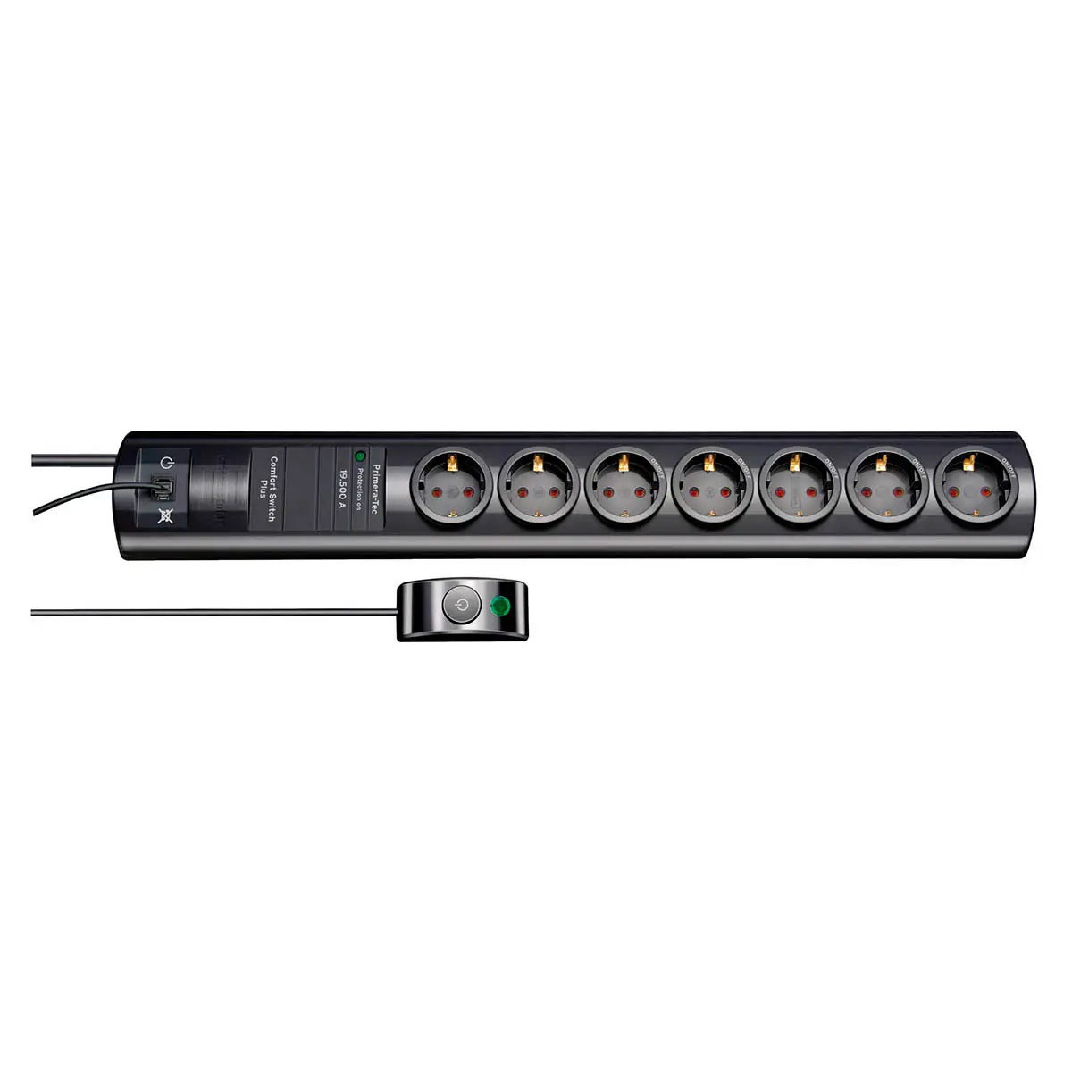 Brennenstuhl Primera-Tec Comfort Switch Plus grenuttak (Type F) – 2 m, 7x Schuko