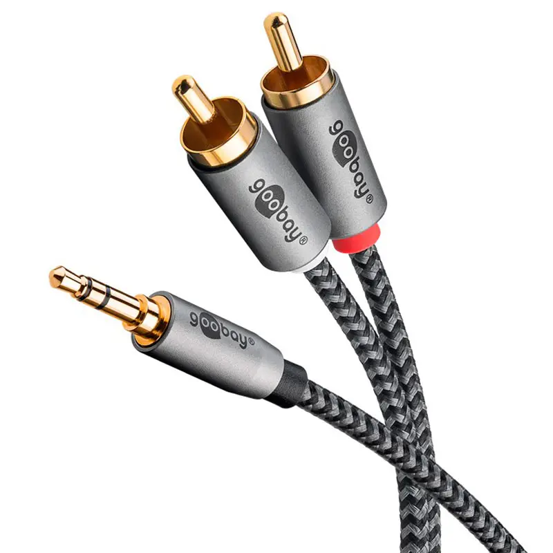 Goobay Minijack til RCA-kabel – 2 m (3,5 mm til 2x RCA)