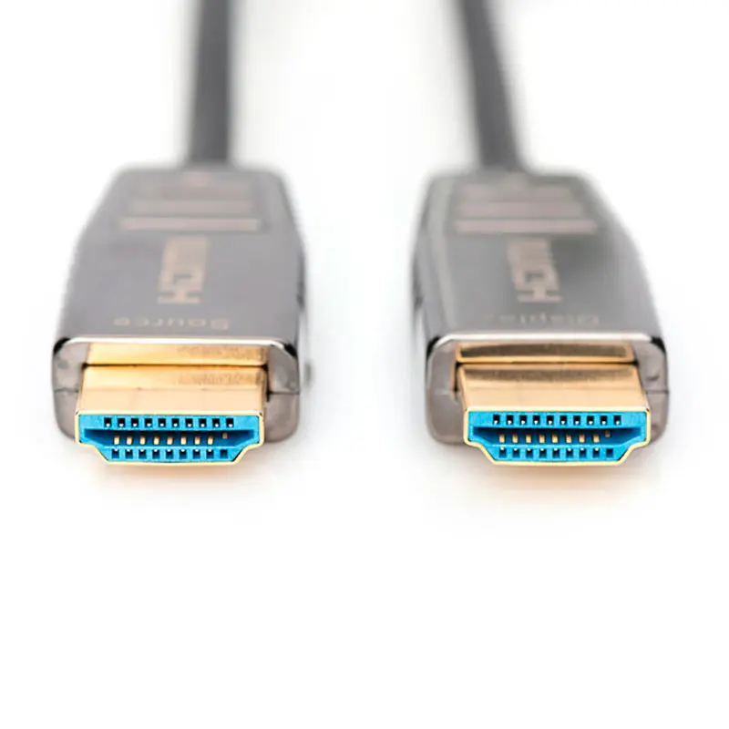 DIGITUS AOC Hybrid HDMI-kabel med Ethernet - 20m (HDMI hann/HDMI hann)