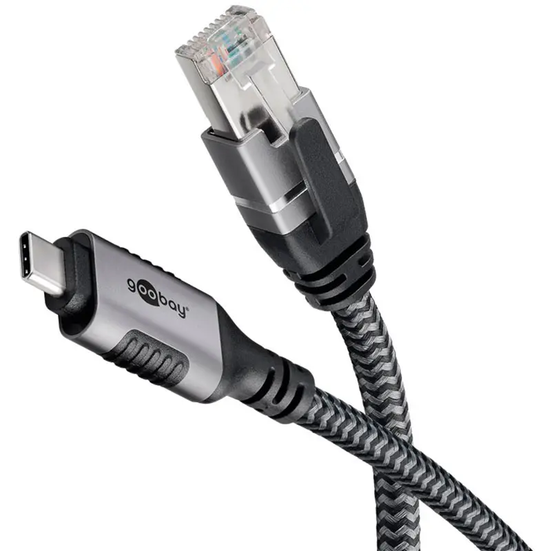Goobay USB nettverkskabel – 10m (USB-C 3.1 til RJ45)
