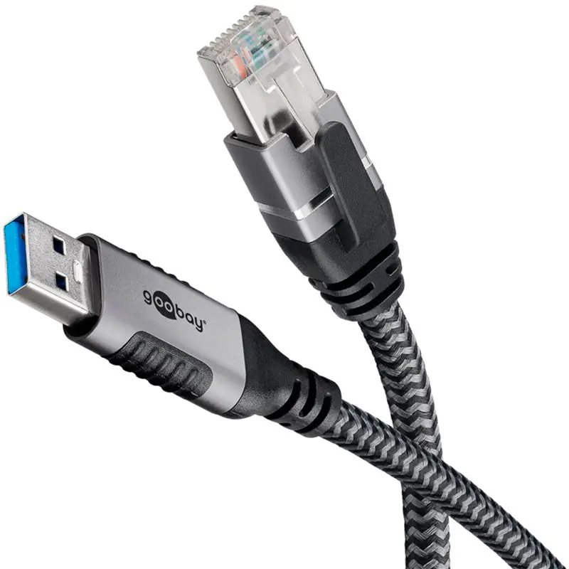 Goobay USB nettverkskabel - 7,5m (USB-A 3.0 til RJ45)