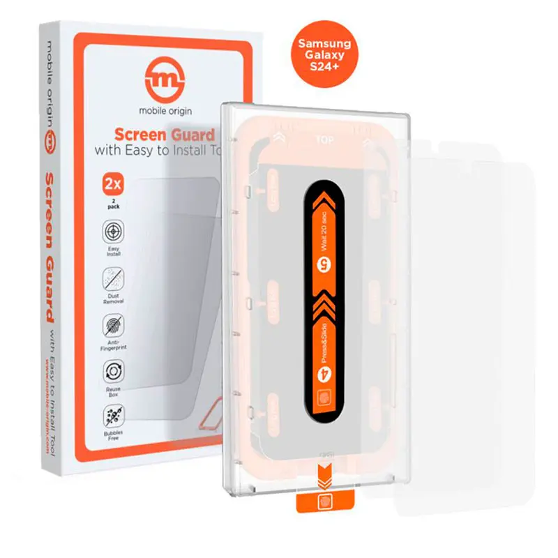 Mobile Origin Skjermbeskytter til Samsung Galaxy S24+ med applikator (9H)