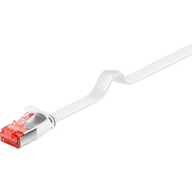 Goobay Flat Nettverkskabel U-FTP Cat6 15m - Hvit