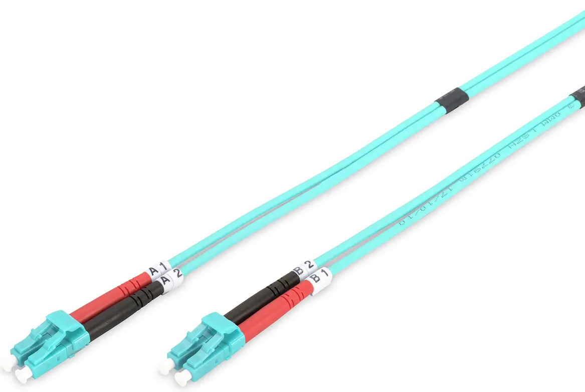 DIGITUS Fiberkabel - LWL, LC/LC, OM3, 50/125, Duplex - 2m