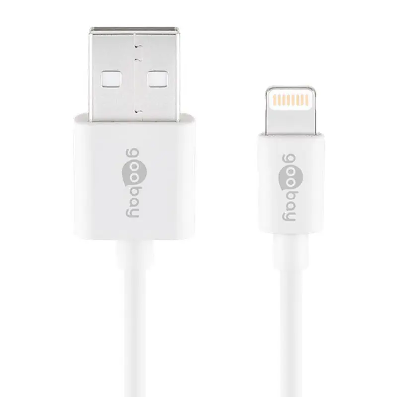 Goobay Lightning-kabel 0,5 m (Apple MFi) Hvit