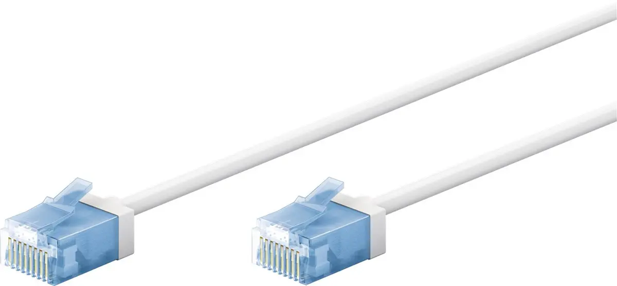 Goobay Ultra-Fleksibel CAT 6A Patchkabel Slim U/UTP - Hvit, 10m