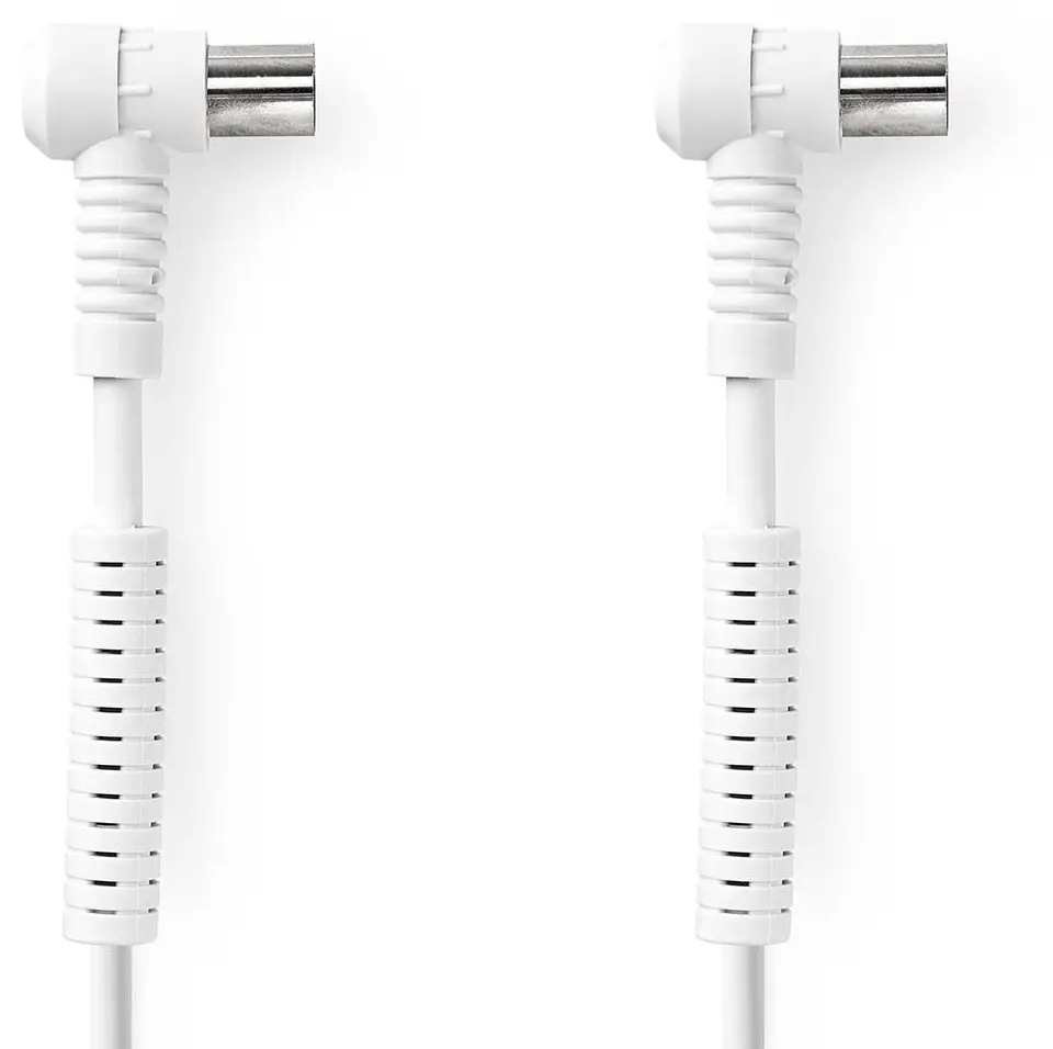 Nedis Koaksial antennekabel med vinklet kontakt – 120dB, 75 Ohm – 5m