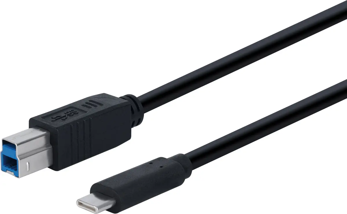 Fujtech USB-C 3.0 til USB-B kabel - Svart - 3m