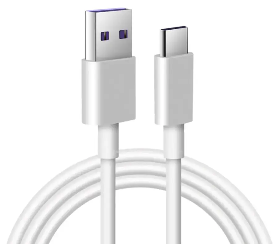 SiGN SuperCharge USB-C ladekabel, 5A, 2m, Hvit