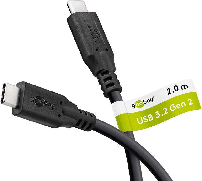 Goobay USB-C-kabel USB4, 60W, 20 Gbps, Power Delivery - 2m
