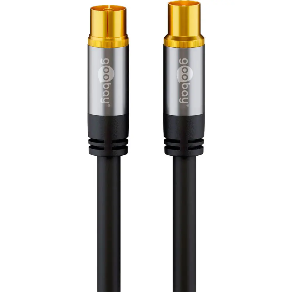 Goobay antennekabel 10m (135dB skjerming) svart