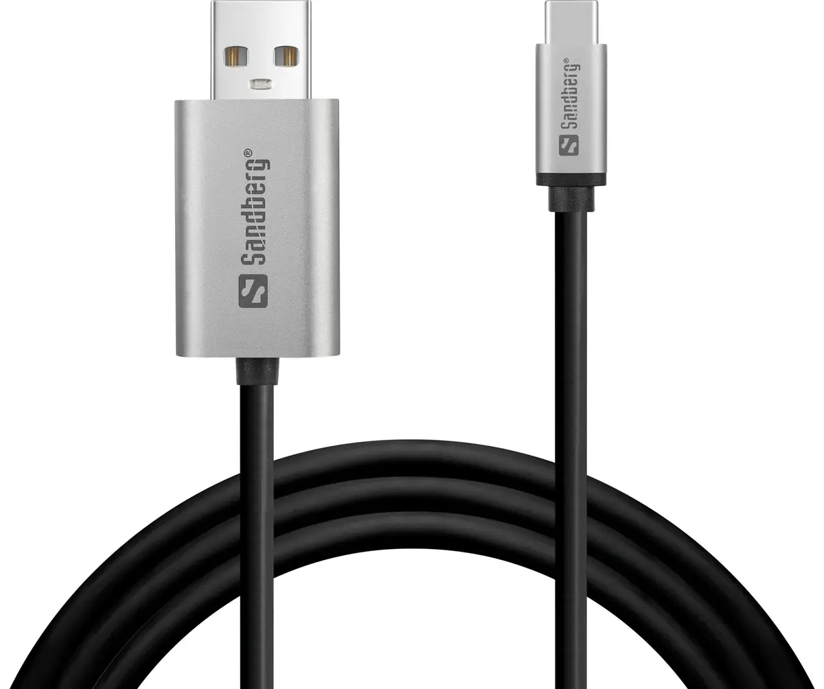 Sandberg USB-C til DisplayPort-kabel 2m - Svart