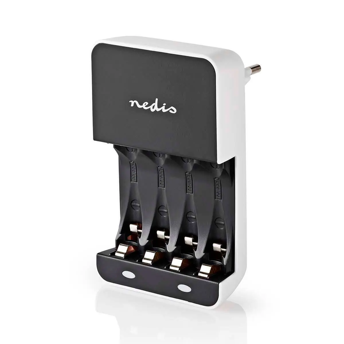 Nedis Batterilader 180mA (AA/AAA) Svart/Hvit