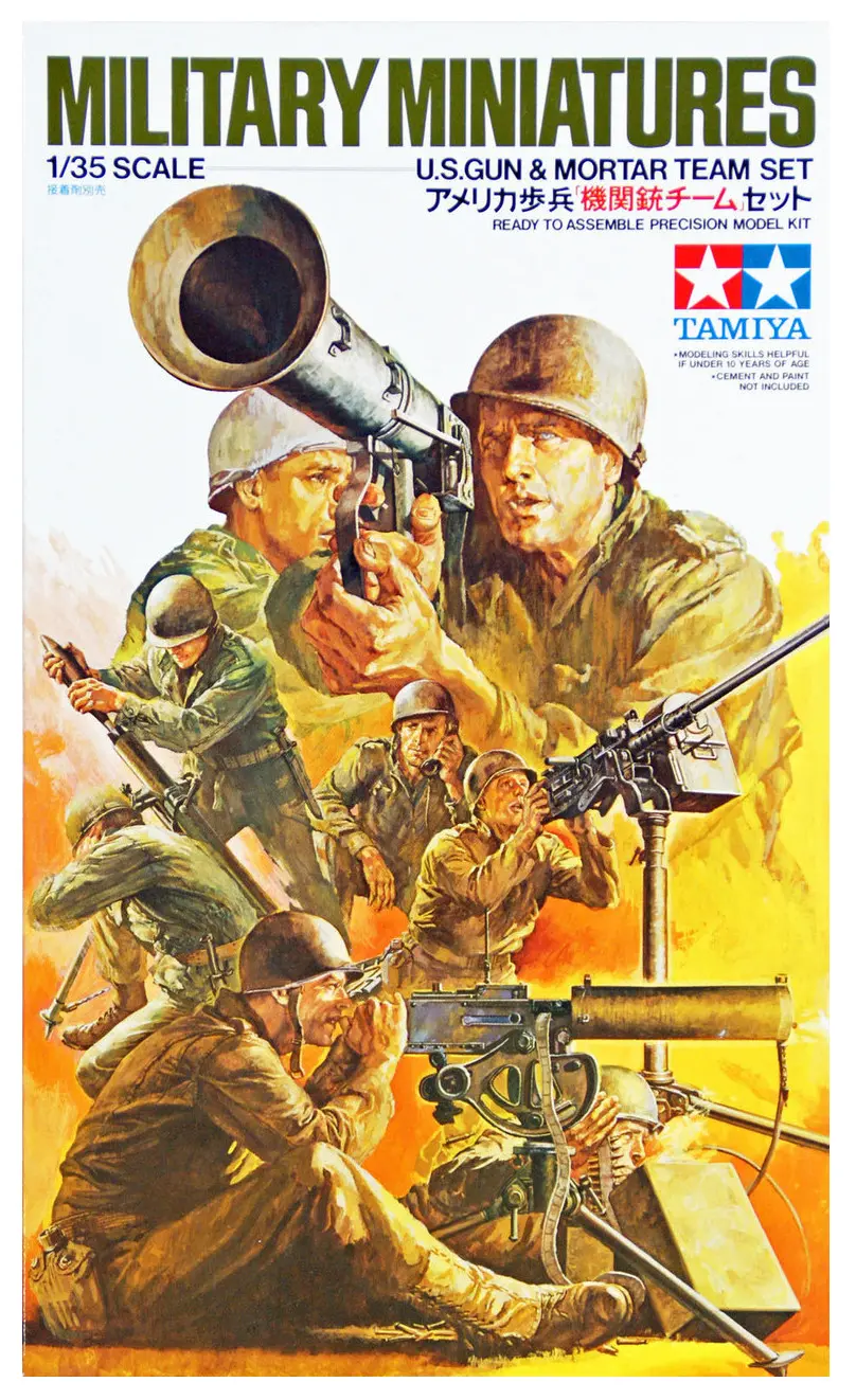 Tamiya 35086 U.S. Gun & Mortar Team Modellbyggesett - 1:35