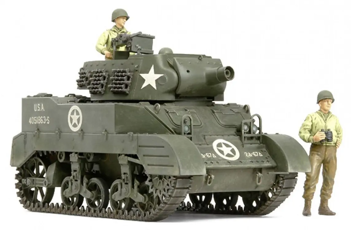 Tamiya Howitzer Motor Carriage M8 Modellbyggesett med Figurer - 1:35