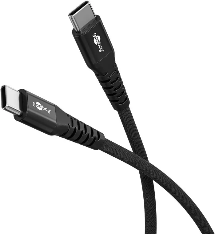 Goobay 73954 USB-C-kabel - Svart - 2m