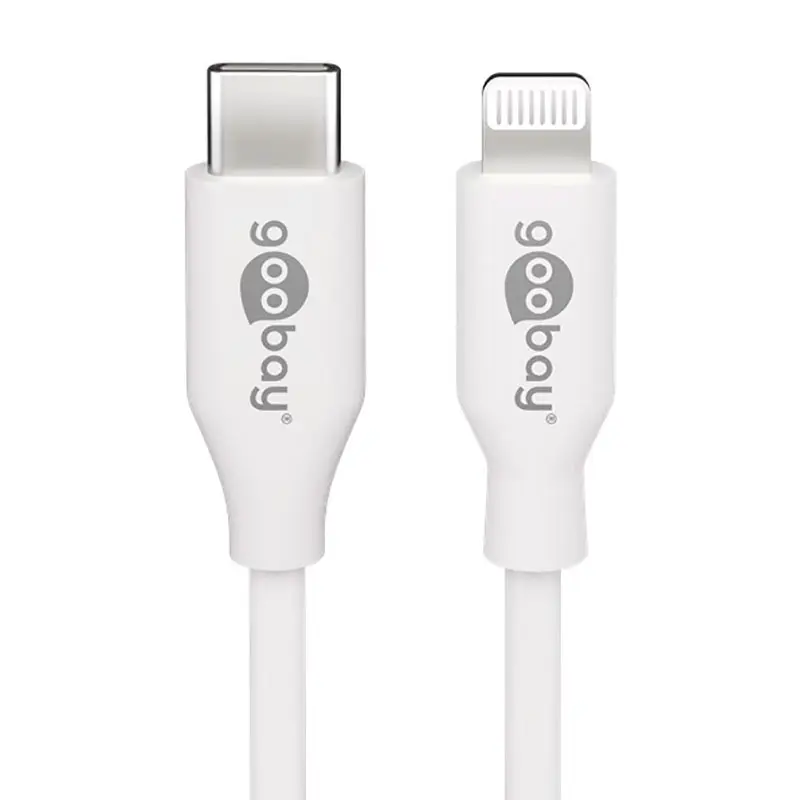 Goobay USB-C til Lightning-kabel 2m (MFi) Hvit