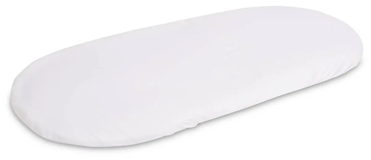 Sensillo Jersey Laken til Vugge - 90x40 cm - Hvit